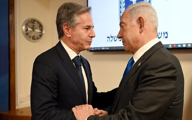 Blinken and Netanyahu GPO photo