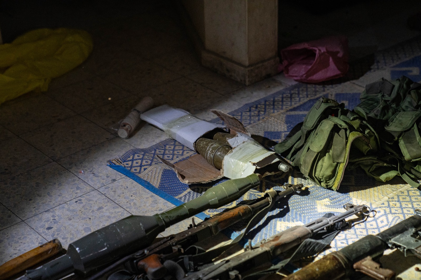 Hamas weapons found in Gaza home IDF photo