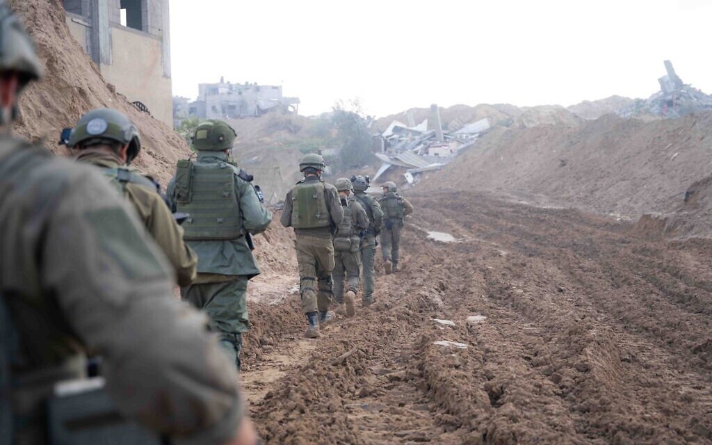 IDF troops patrol in Gaza IDF photo