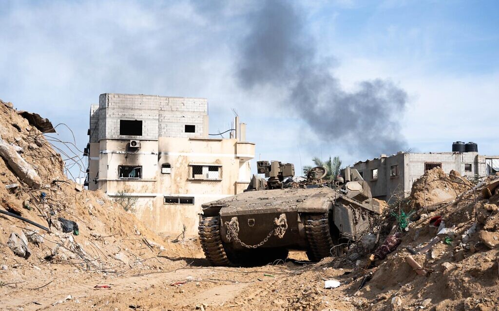 Israeli armored personnel carrier in Gaza IDF photo