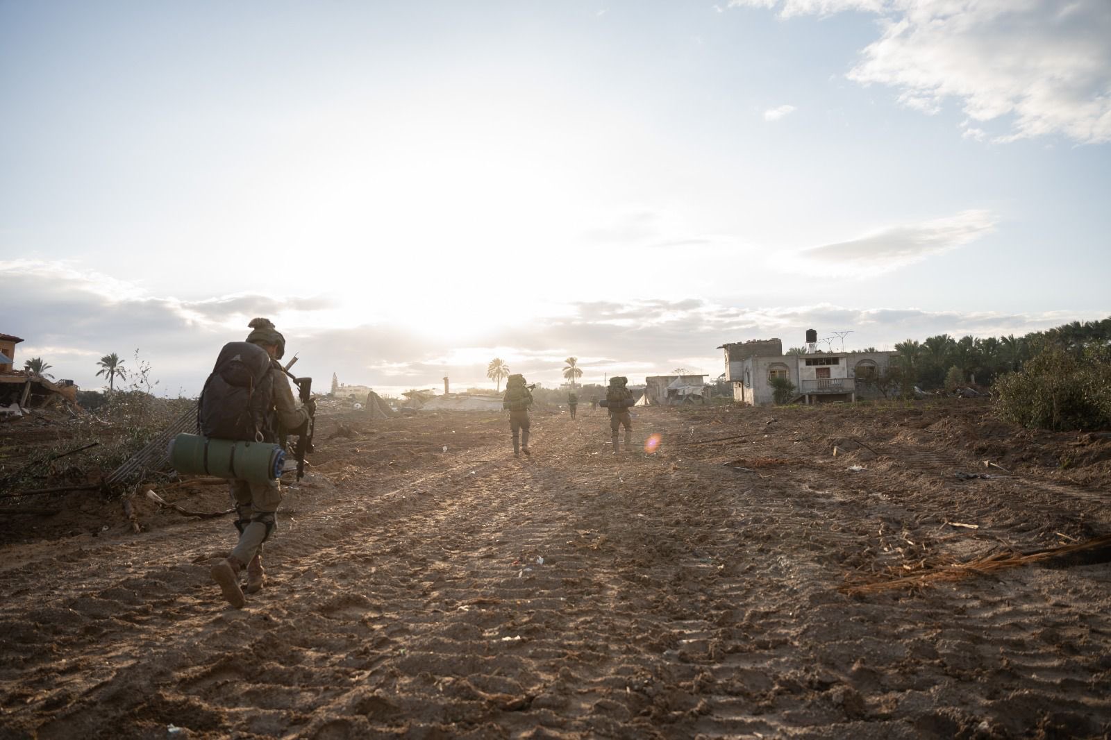 Israeli troops at sunrise IDF photo