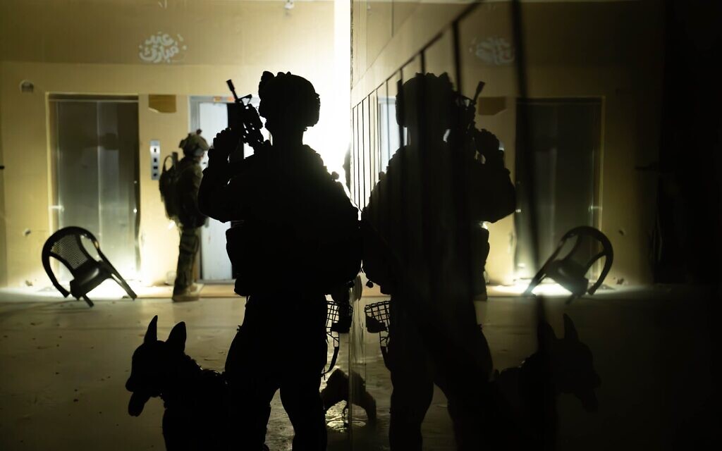Israeli troops ilhouetted IDF photo