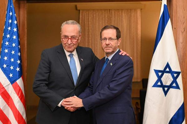 Chuck Schumer and Isaac Herzog