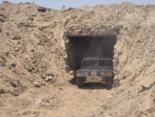 Hamas Gaza smuggling tunnel IDF photo