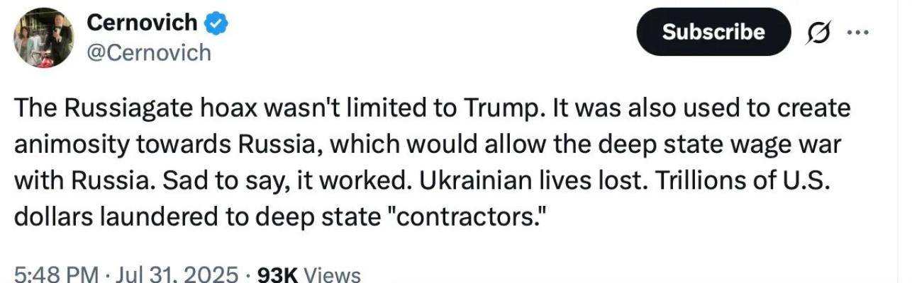 Cernovich Russiagate tweet