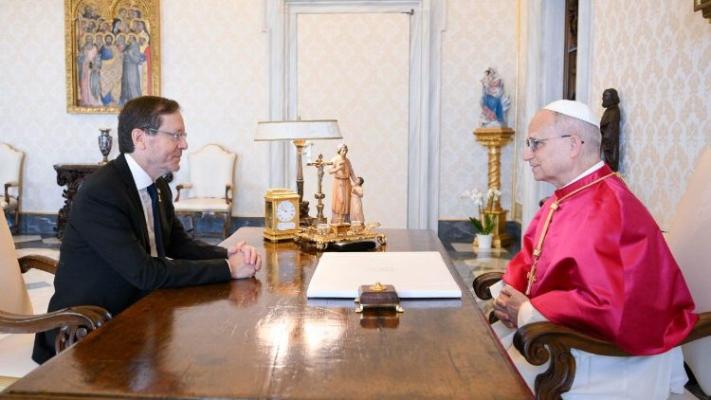 Leo and Isaac Herzog Vatican Media