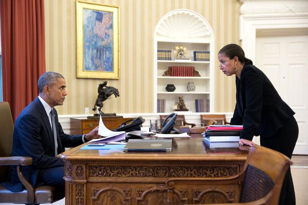 Susan Rice and Barack Obama White House Photo Credit Pete Souza