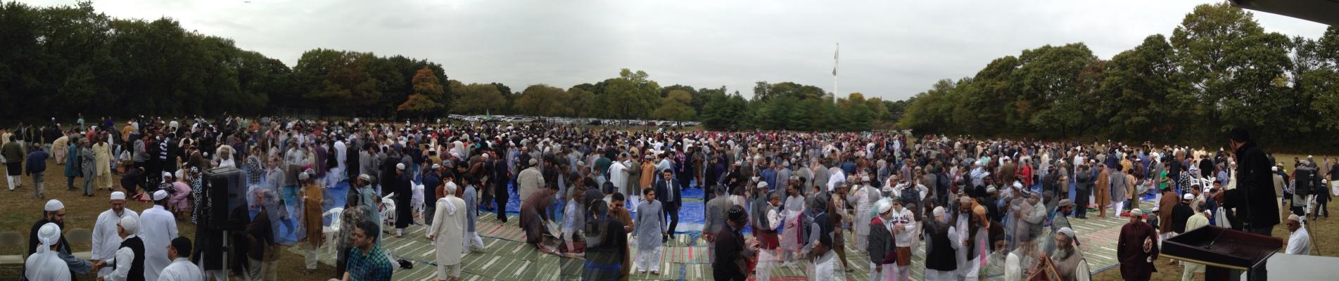 Muslim prayer at Valley Stream Park, Long Island NY