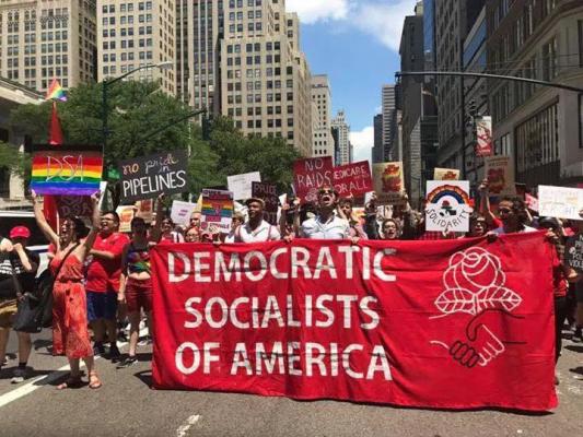 Democratic Socialists of America on parade