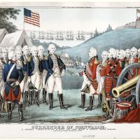 Washington accepts surrender of Cornwallis