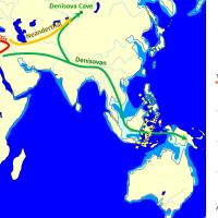 Map of Denisovan migration