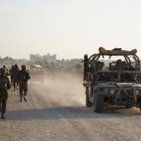 IDF troops and jeep in Gaza IDF photo