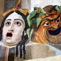 Roman masks mosaic commons