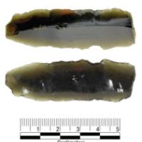 Obsidian artiface from Central Mexico found in US.