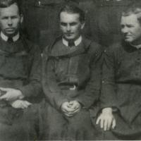 Ven. Petro Oros (center) with fellow priests circa 1938.