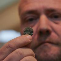 Coin found at Western Wall mikveh Israel