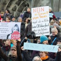 Flashmob against rape by foreigners Germany wikimedia
