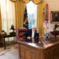 Donald Trump USS Resolute desk White House photo