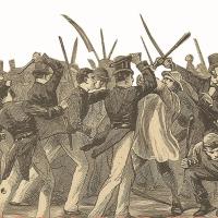 Hexham riot left and right
