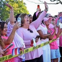 Women in pink supporters of Lindsay Clancy