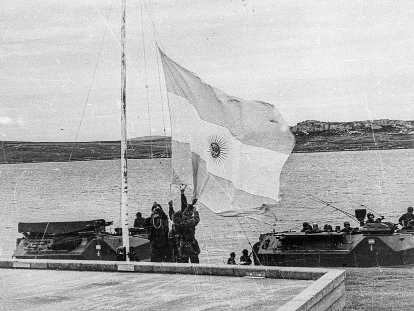 Falklands invasion Telam photo
