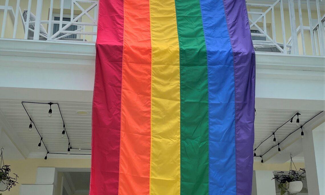 Gay pride flag, U.S. Embassy Nassau, Bahamas