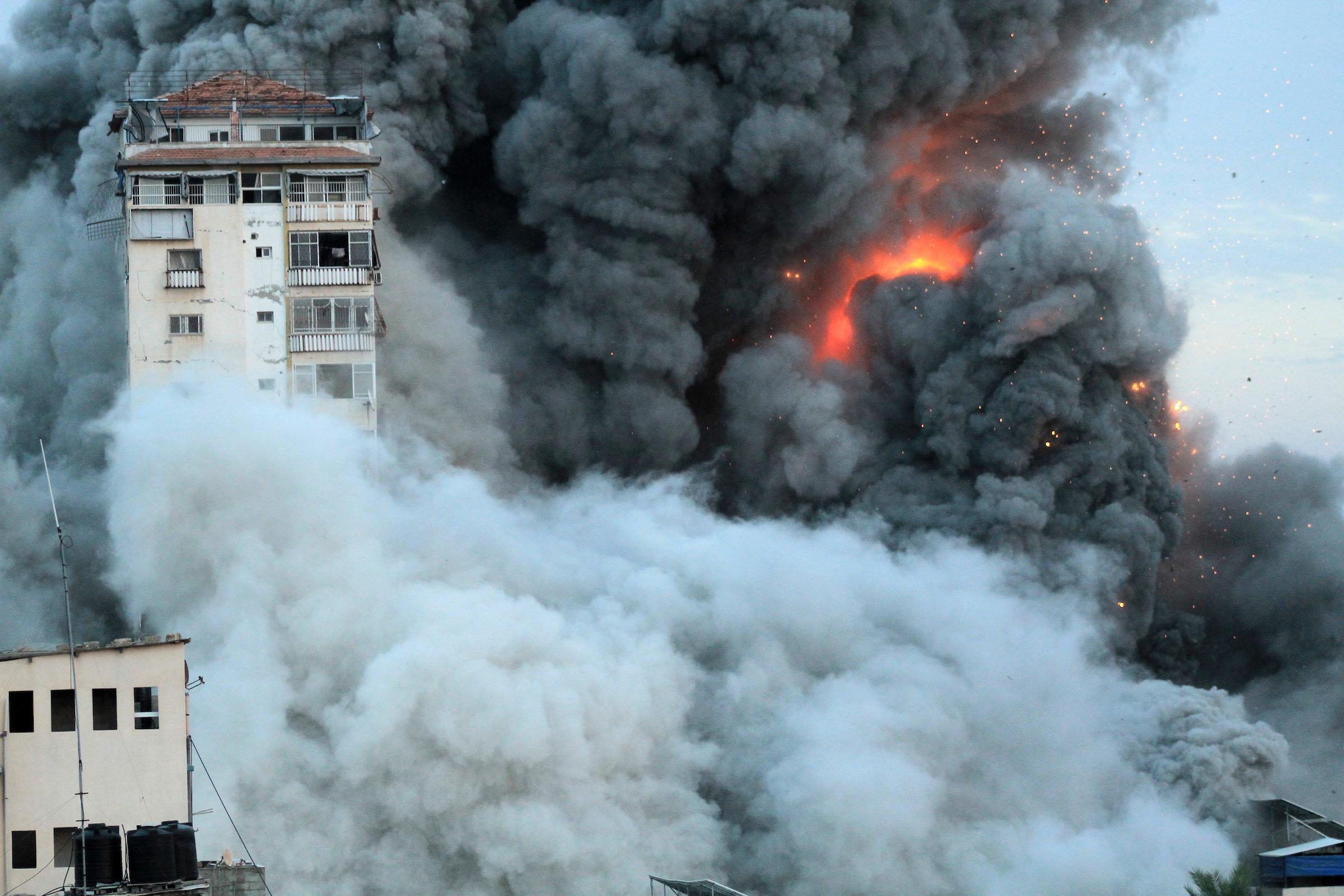 Explosion in Gaza 2023 Wikimedia