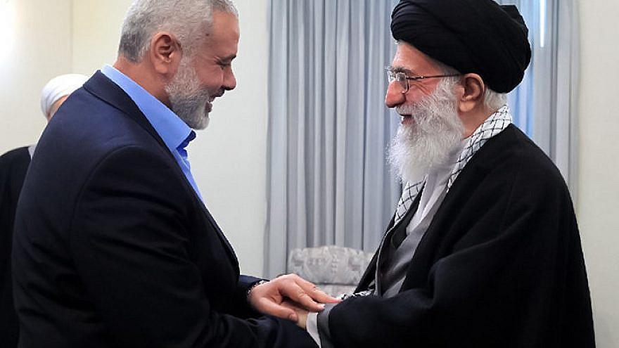 Ismail Haniyeh and Ayatollah Ali Khameini