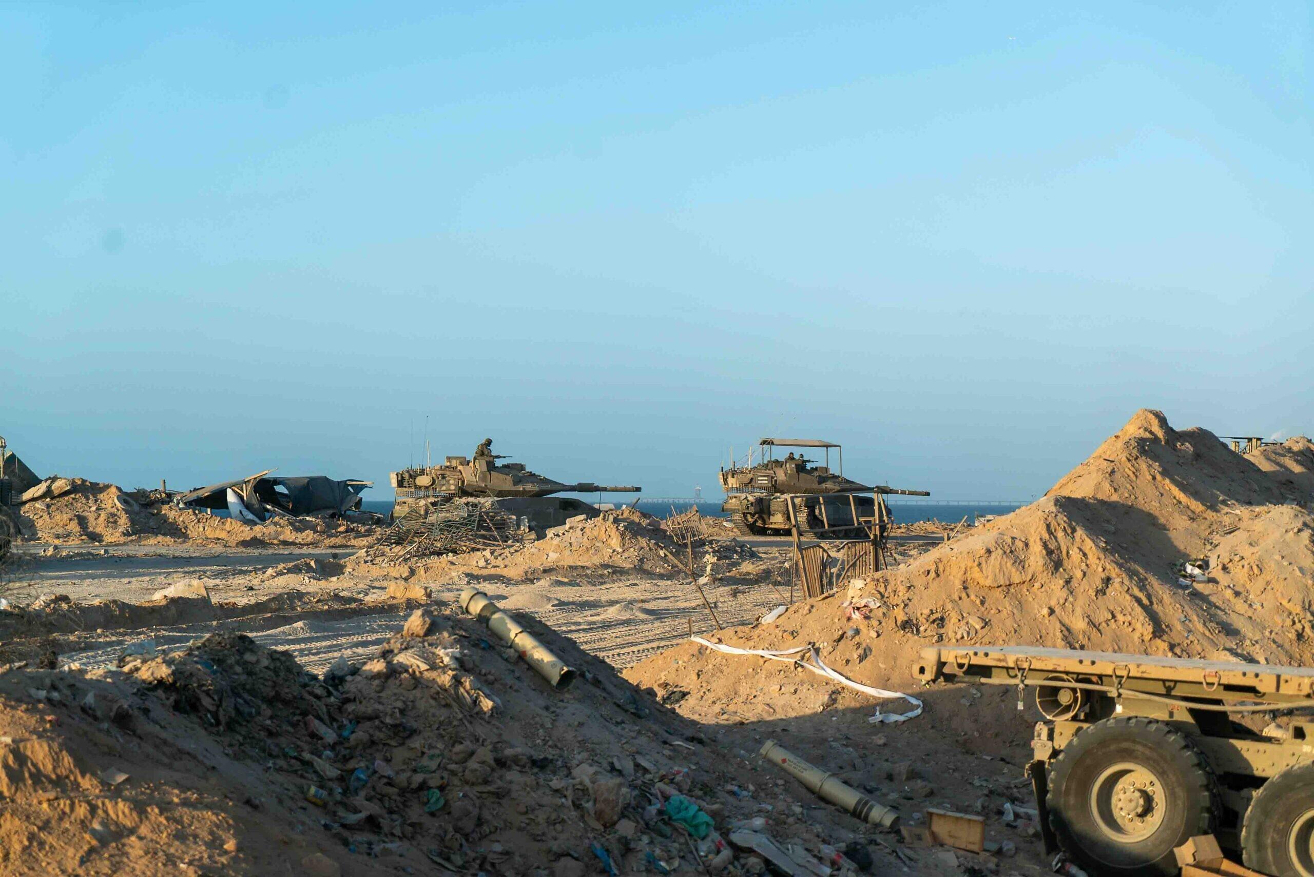 Tanks in Gaza IDF photo