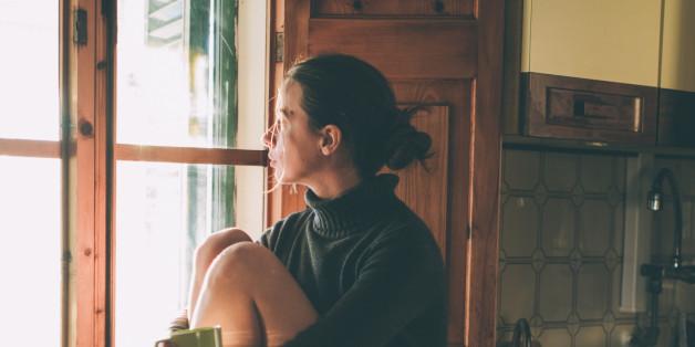 Woman alone with her thoughts Wikimedia commons