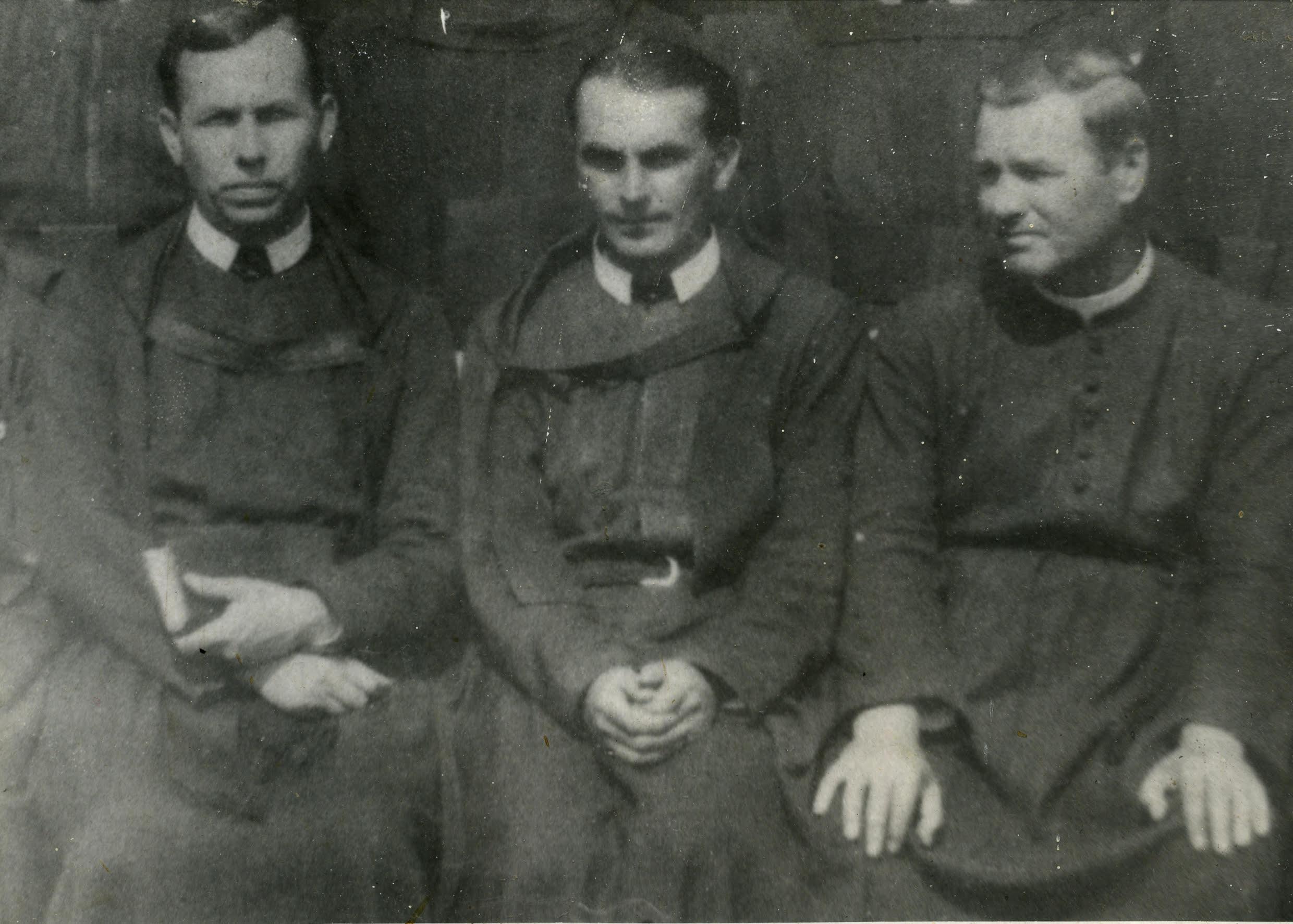 Ven. Petro Oros (center) with fellow priests circa 1938.