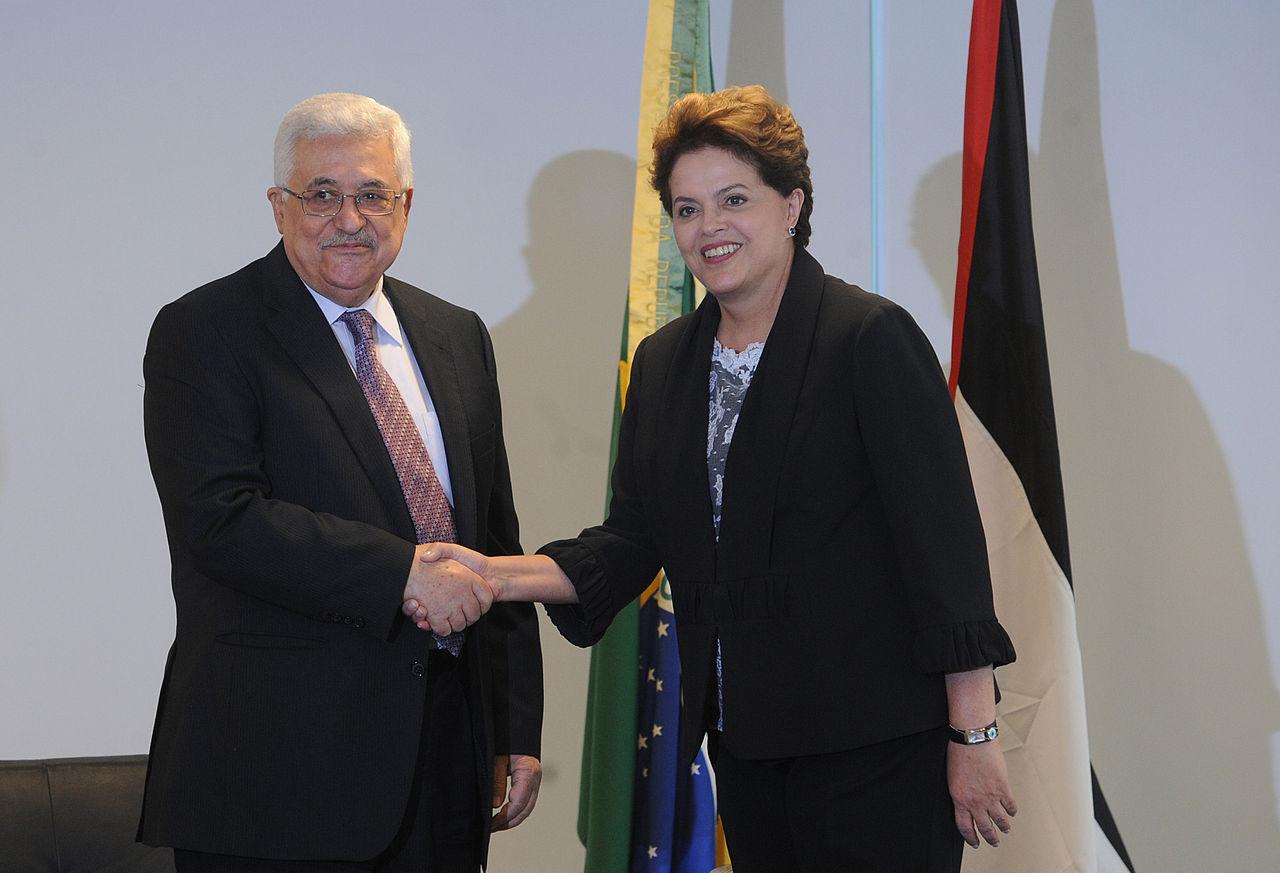 Dilma Rousseff and Mahmoud Abbas