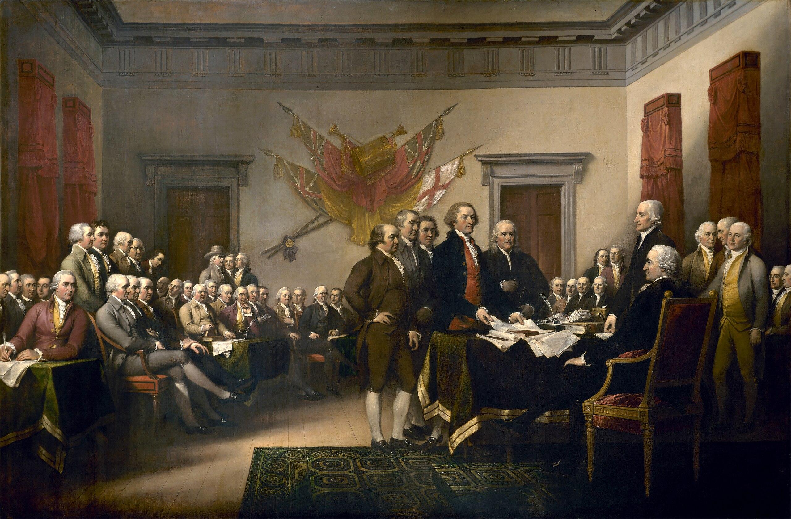Declaration of Independence John Trumbul Wikimedia