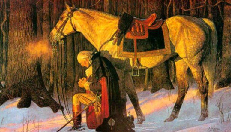 George Washington praying