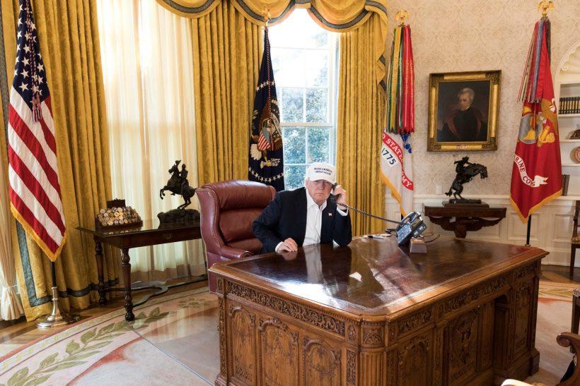 Donald Trump USS Resolute desk White House photo